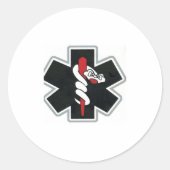 Schwarz & Weiß, rot Runder Aufkleber (Vorderseite)