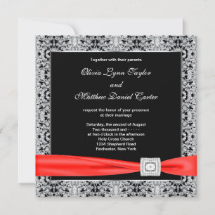 Schwarz Weiß Rot Schwarze Hochzeit Einladung