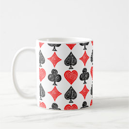 Schwarz/Weiß/Rot Spielkarte Alle Symbole Linoschni Kaffeetasse