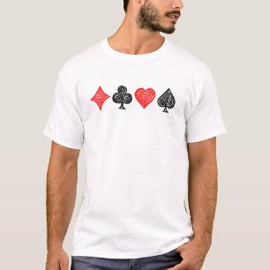 Schwarz/Weiß/Rot Spielkarte Alle Symbole Linoschni T-Shirt