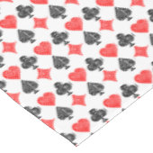 Schwarz/Weiß/Rot Spielkarte Alle Symbole Linoschni Tischdecke (Schrägansicht)