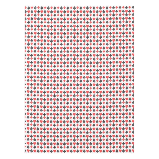 Schwarz/Weiß/Rot Spielkarte Alle Symbole Linoschni Tischdecke (Vorderseite)