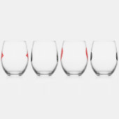 Schwarz/Weiß/Rot Spielkarte Alle Symbole Linoschni Weinglas Ohne Stiel (Links)