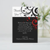 Schwarz/Weiß/Rot Umkehrdrehung Danke, dass Sie die Dankeskarte (Stehend Vorderseite)