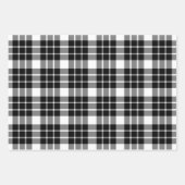 Schwarz/Weiß, Rot und Grün Kariert Geschenkpapier Set (Vorderseite)