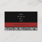Schwarz, weiß, rot visitenkarte (Rückseite)