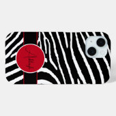 Schwarz, Weiß, Rot, Zebra Case-Mate iPhone Hülle (Rückseite (Horizontal))
