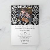 Schwarz/Weiß/Rote Damaske Einladung zur Hochzeit e (Innenseite)