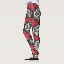 Schwarz, Weiß, rote Leggings