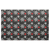 Schwarz, Weiß, Rote Sterne Stoff (Fat Quarter (45,7 x 55,9 cm))