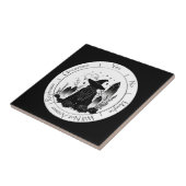 Schwarz-Weiß-Rotzunge Fliese (Seite)