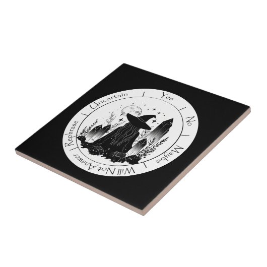 Schwarz-Weiß-Rotzunge Fliese (Seite)