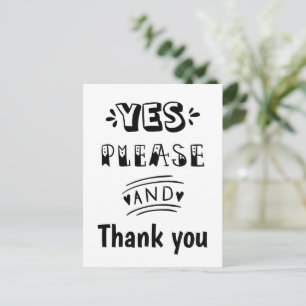 Schwarz-Weiß-RSVP-Generisch  Postkarte