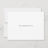 Schwarz-weiß Ruby Gemstone UAWG RSVP Karte (Rückseite)