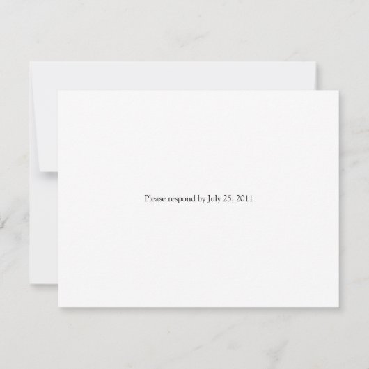 Schwarz-weiß Ruby Gemstone UAWG RSVP Karte (Rückseite)