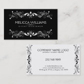 Schwarz-Weiß-Rückblende Visitenkarte (Vorne/Hinten)