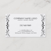 Schwarz-Weiß-Rückblende Visitenkarte (Rückseite)