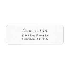 Schwarz-Weiß-Rücksendeadresse