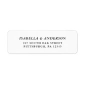 Schwarz-Weiß-Rücksendeadresse (Vorne)