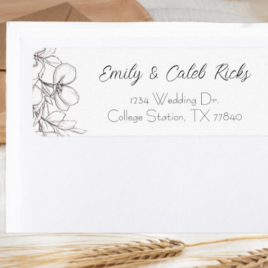 Schwarz-Weiß-Rücksendeadresse