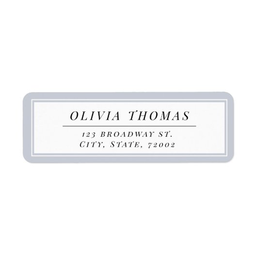 Schwarz-Weiß-Rücksendeadresse (Vorne)