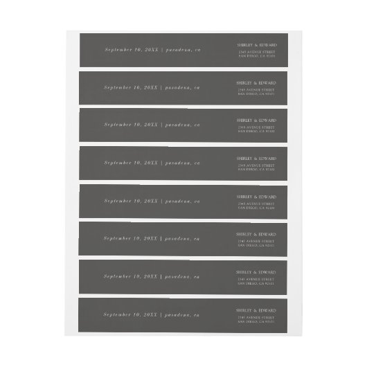 Schwarz-Weiß-Rücksendeadresse (Bogen)