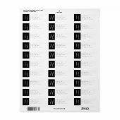 Schwarz/Weiß | RÜCKSENDEADRESSE (Vorne)