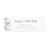 Schwarz-Weiß-Rücksendeadresse (Vorne)