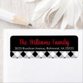 Schwarz-Weiß-Rücksendeadresse Kariert (Insitu)