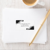 Schwarz-Weiß-Rücksendeadressen-Aufkleber Adressaufkleber (Insitu)