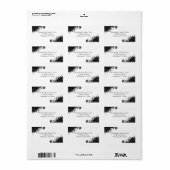 Schwarz-Weiß-Rücksendeadressen-Aufkleber Adressaufkleber (Vorne)