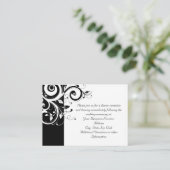 Schwarz + Weiß Rückwärtsdrehung Empfang und Karten (Stehend Vorderseite)