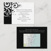 Schwarz + Weiß Rückwärtsdrehung Empfang und Karten (Vorne/Hinten)