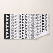 Schwarz/Weiß rudert Badhandtuch Set (Handtuch)