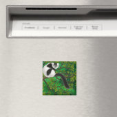 Schwarz-Weiß-Ruffed Lemur Magnet (In Situ (Geschirrspüler))