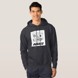 Schwarz-Weiß-RUGGED-GEEK-Hauptplatine Tech Hoodie