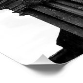 Schwarz-Weiß-Ruinen von Antigua Guatemala Poster (Ecke)