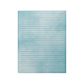 Schwarz-Weiß-Rulevardlinien Aquamarine Wasserfarbe Notizblock (Rotiert)