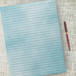 Schwarz-Weiß-Rulevardlinien Aquamarine Wasserfarbe Notizblock