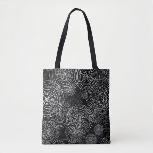 Schwarz-weiß: Rundformen nahtlos. Tasche
