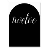 Schwarz-Weiß-Rundung Tischnummer (Rückseite)