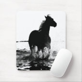 Schwarz-Weiß-Running-Pop Kunstvorlage Mousepad (Mit Mouse)