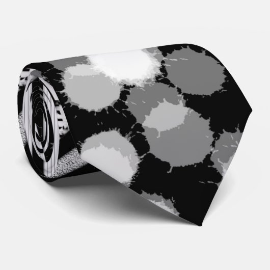 Schwarz-Weiß-Runway-Mode 2022 Inspirierter Neck Krawatte (Gerollt)