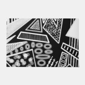 Schwarz-Weiß-Runway-Mode Inspiriert Fußmatte (Vorderseite)