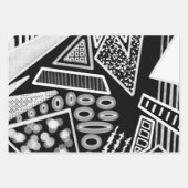 Schwarz-Weiß-Runway-Mode Inspiriert Geschenkpapier Set (Vorderseite 2)