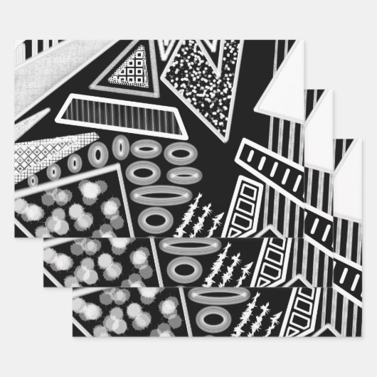 Schwarz-Weiß-Runway-Mode Inspiriert Geschenkpapier Set (Set)