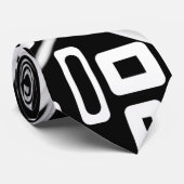 Schwarz-Weiß-Runway-Mode Inspiriert Krawatte (Gerollt)