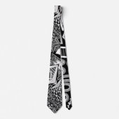 Schwarz-Weiß-Runway-Mode Inspiriert Neck Krawatte (Vorderseite)