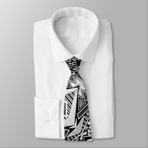 Schwarz-Weiß-Runway-Mode Inspiriert Neck Krawatte