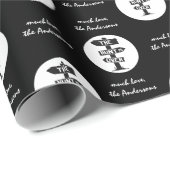 Schwarz-Weiß-Rustikale Antler Die Jagd ist vorbei Geschenkpapier (Rolleneckpunkt)